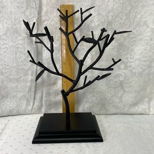 GUC Black Metal Tree Jewelry Holder